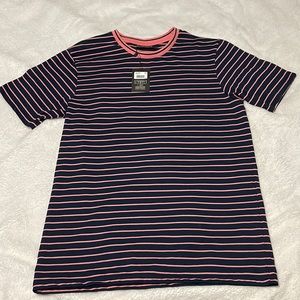 Mens pink and blue stripped t-shirt